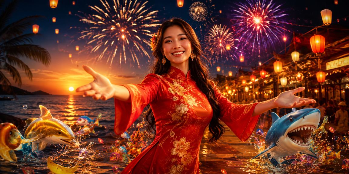 Khung cảnh đèn lồng Hội An gợi cảm giác giải trí và chơi bắn cá