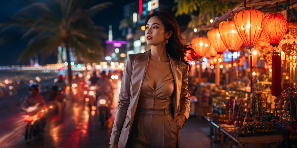 Không gian casino VIP sôi động tại Phú Quốc về đêm